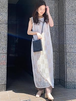 コーディネートのご紹介 Kobe Lettuce コウベレタス アセリア 汗染み防止 ノースリ スリット ワンピース Amazon Co Jp