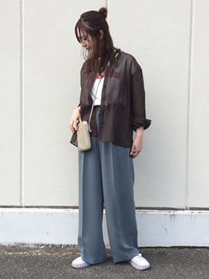 コーディネートのご紹介 Beauty Youth United Arrows ビューティ ユース ユナイテッドアローズ ジョーゼットタックワイドパンツ2 Amazon Co Jp