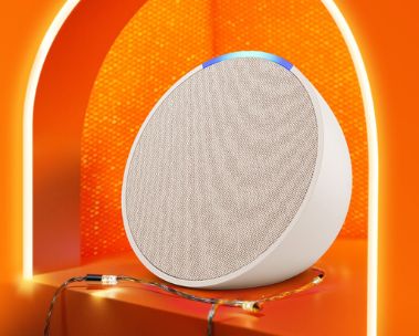 Echo Pop | Full sound compact Wi-Fi and Bluetooth smart speaker with Alexa | Glacier White