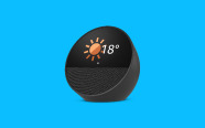 Amazon Echo Spot (2024 release) | Smart alarm clock with vibrant sound + Alexa, Black