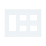 コスモシリーズワイド21 簡易耐火用コンセントプレート7コ用(3コ+2コ+2コ用)(ホワイト)