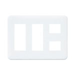 コスモシリーズワイド21 簡易耐火コンセントプレート(8コ用)(ホワイト)