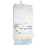 Baby Face Towels * * (White Blue Yellow) by Little Stars