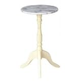 高梨産業 大理石サイドテーブル 天然石 ホワイト RL-T1323