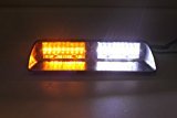 エレガントで美しい 16 LED 18 モード 車/トラック ストロボ フラッシュ警告 フロントガラス ダッシュライト ホワイト/アンバー