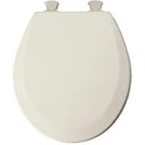 Bemis Mfg 46ec 346ラウンド成形ウッドトイレ便座、easy-clean &変更ヒンジ、ビスケット 1 3481140