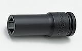 コーケン 1/2(12.7mm)SQ. インパクトホイールナット用アルミソケット(樹脂ストッパー付) 21mm 14113J-21