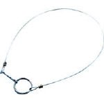 [N-4802977]緑十字　ワイヤーロープ（金具＋リング付）　０．８Φ×４００　１０本組　ＳＵＳ製 308043