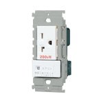 WTL192273W:アドバンスシリーズエアコン用埋込スイッチ付コンセント(簡易耐火プレート付)(マットホワイト)