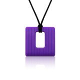 Siliconies Square Pendant (Teething/Nursing/Sensory) - Plum Purple by Siliconies