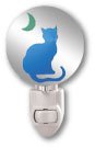 Cat Night Light – ステンレススチールSilhouettes