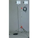 ハタヤ　防雨型スタンド付ハロゲンライト　５００Ｗｘ２灯　１００Ｖ接地付電線５ｍ PHCX505K