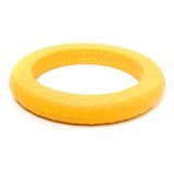 Siliconies Teething Ring (Chewy Bangle with Sensory Bumps) Saffron-Yellow by Family Bedrock
