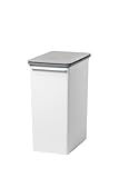 ライクイット (like-it) フタ付きゴミ箱 プッシュオープン トラッシュビン 約25L スリム 深型 ダストボックス LBD-22 ホワイト 日本製 片手で捨てられる 分別 ゴミ箱25L
