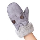 ligangam 子供 手袋 ミトン かわいい 子供用 グローブ 裏起毛 キッズ手袋 雪遊び お散歩 滑り止め 秋冬 防水 防寒 通学通園 女の子 男の子 スーパー暖かい レザー 本革 セーム革 人気