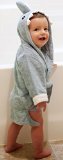 Baby Steps, The Best Blue Shark Hooded Bathrobe & Towel, 0-9 Months. Great Infant Babies Bath Robe S