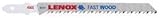 Lenox Tools 20297CF456S T-Shank High Carbon Steel Fast Cut Jig Saw Blade, 4-Inch x 5/16-Inch 6TPI, 5