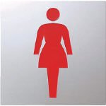 光 ステンレスサイン女マーク70×70×0.8mm KS778-2