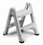 Rubbermaid EZ Step Folding Stool, 2-Step, White [並行輸入品]