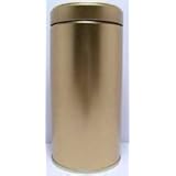 伊勢 丸中製茶 アウトレットお茶保存缶（ゴールド）返品交換不可（ アウトレット お茶缶 容器 茶筒 スチール缶 ）