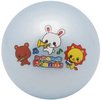 2017NEW! 　動物柄くま・うさぎ・ライオン・ぞうさんアニマルフレンドボール６号直径約15cm（空気入）名前書けます。3歳以上　色をお選びください (ブルー)