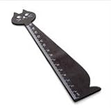 function-ruler Lovely用キュートなヴィンテージCat直線定規15 cm木製ブックマーク定規学生ギフトスクールOfficeツール ブラック 5646345080656