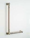 Jaclo G20-12H-24W-RH-AB 90 Degree Smooth with Finials Grab Bar with Left-Hand Configuration, Polishe