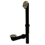 Tripレバー1 – 1 / 2 in。ブラックポリパイプBath Drain in Brushedニッケル