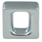 デュアルシリーズ、亜鉛Die Cast Squareノブ16 mm C / C正方形、Dullクローム仕上げ