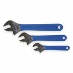 Westward 1NYD2 Adjustable Wrench Set, Chrome, 3 PC by WestWard Tools