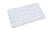 (White) - ABELE (R) Aqua Non Slip Soft Rubber Baby Kids Safety Shower Tub Bath Mat, Skid Proof and A