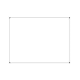 ハイビスカス　スチール製ホワイトボード　７０×６０縦型　無地