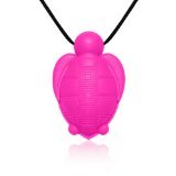 ベイビーおしゃぶり/感覚/オーラルモーター Siliconies Turtle Chewable Necklace (Pink)