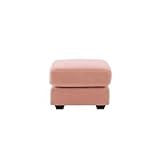 【単品】足置き(オットマン)【LeJOY ワイドタイプ】 スウィートピンク 脚：ダークブラウン 【リジョイ】：20色から選べる！カバーリングソファ 生活用品 インテリア 雑貨 インテリア 家具 ソファ オットマン soz1-40101890