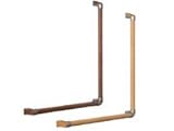 BAUHAUS 32ハイブリッド L型ハンド φ32mm×700mm×600mm BGH-401 マツ六 L型手すり ディンプル付き Ｄオーク+チタン(0403-5113)