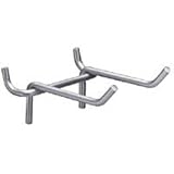 Stanleyハードウェア4で。ダブル直線ペグボードフック – 2カウント N/A シルバー 819580 1