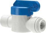 John Guest PPSV010822W 1/4" x 1/4" NPTF Male Straight Valve PPSV010822W Speedfit to Male NPTF Connec