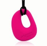 Organic Pendant - Silicone Necklace (Teething/Nursing) (Fushia Bubble Gum) by Jellystone Designs [並行