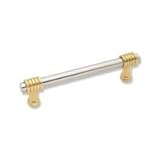Belwith p9808-pbch 96 mm ctr Pull Polished Brass W /クローム