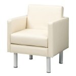 アール・エフ・ヤマカワ コンパクトソファ 1人掛け ホワイト RFESF-1-WH