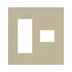 コスモシリーズワイド21 簡易耐火用コンセントプレート4コ用(3コ+1コ用)(利休色)
