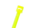 Standard Fluorescent Cable Tie, 50lbs Tensile Strength, 3" Bundle Diameter, 0.187" Width, 11.1" Leng
