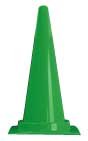 カラーコーン 緑(25個)　※1個から購入できます。  700mm（高さ）