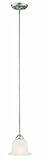 Design House 515585 Ironwood ES 1-Light Mini Pendant, 44.5-Inch by 6.75-Inch, Satin Nickel [並行輸入品]
