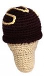 Cheengoo Organic Hand Crocheted Rattle – Chocolate Ice Cream Cone