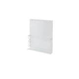 壁掛けマガジンディスプレイ棚　小　2枚セット　オフホワイト色　NJ-0323