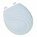 Mayfair 27ECA 000 Swirl Sculptured Molded Wood Toilet Seat featuring Easy Clean & Change Hinges and 