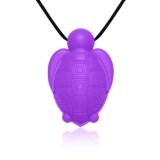ベイビーおしゃぶり/感覚/オーラルモーター Siliconies Turtle Chewable Necklace (Purple)