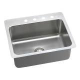 Elkay LSR27220 18 Gauge Stainless Steel 27 x 22 x 8 Single Bowl Dual/Universal Mount Kitchen Sink by