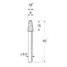 リューター 軸付電着ダイヤモンド砥石 ダイヤモンド砥石 D4668